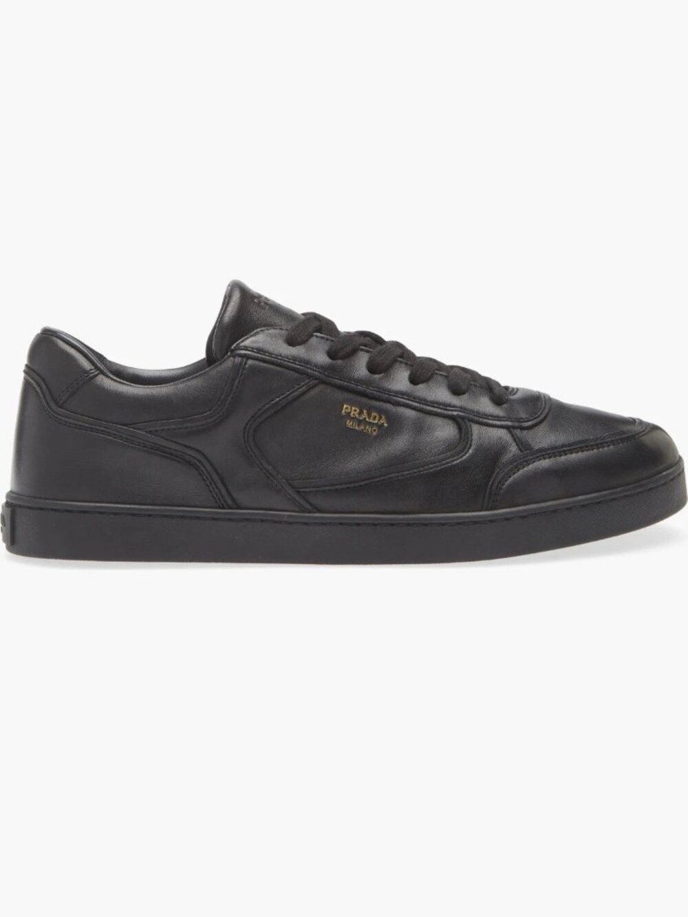 $1100 PRADA Men’s Nappa leather Sneakers Black Sz UK 11 /US 12